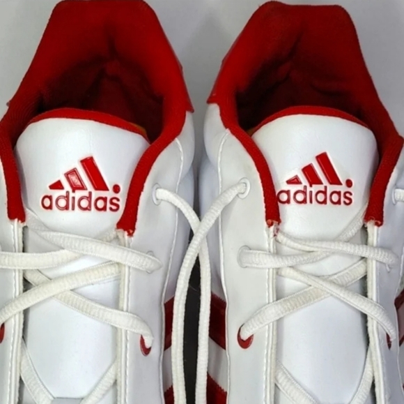 💰NWOT! ADIDAS ▪︎ MEN'S RED AND WHITE FOOTBALL CLEATS ▪︎ SIZE 15 - Picture 11 of 12